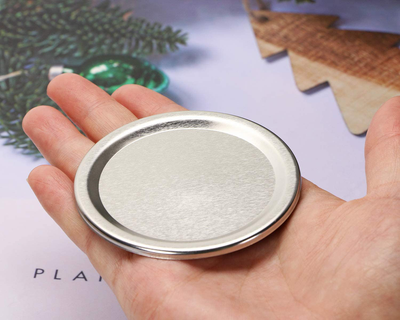 Penta Angel 12Pcs Regular Mouth Canning Lids Leak Proof Metal Round Secure Food Storage Split-Type Canning Jar Bottle Caps for Mason Jars (Silver)