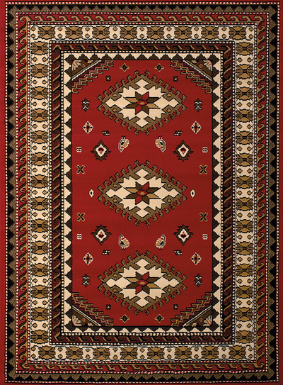 United Weavers of America Dallas Tres Rug, 2'3 x 8', Red