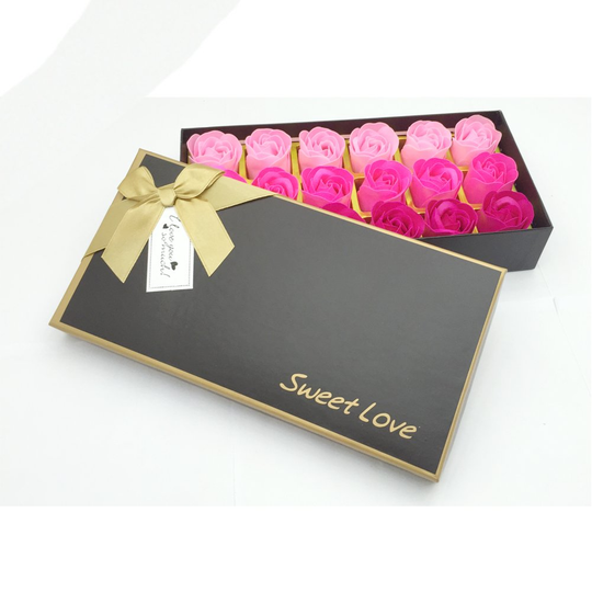 Floral Scented Bath Soap Rose Flower Petals 18 PCS Pink