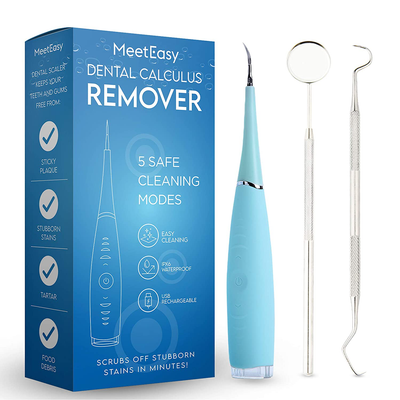 Meeteasy Dental Calculus Plaque Remover Tool Kit - Tooth Scraper Tartar Removal Cleaner - Remove Teeth Stain Tarter for Adult - 100% Proven Safe