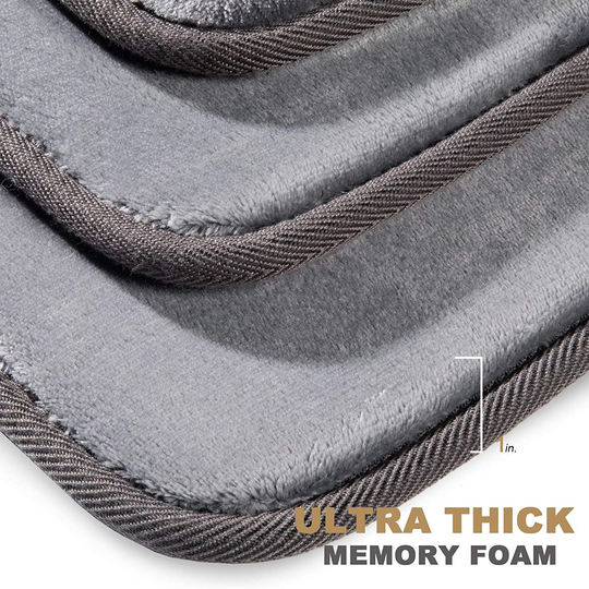 Memory Foam Bath Mat Rug, Comfortable Super Absorbent Machine Wash Non-Slip Thick Bathroom Rug