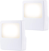 GE White Always-On LED Night Light, 2 Piece, Plug-In, Compact, Soft Glow, UL-Listed, Ideal for Bedroom, Nursery, Bathroom, Hallway, 11311, 2 Piece