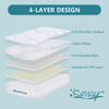 SINSAY Twin Size Quilted Fitted Mattress Pad, Breathable Waterproof Mattress Protector, Soft Noiseless Mattress Cover, Stretches Up to 21 Inches Deep Pocket Bed Protector Cover (White)