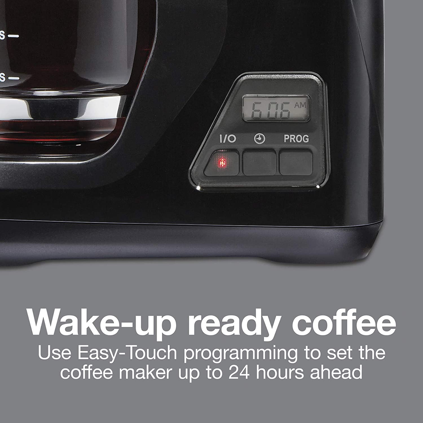 Proctor Silex FrontFill Compact 12 Cup Programmable Coffee Maker, Glass Carafe, Black (43685PS)