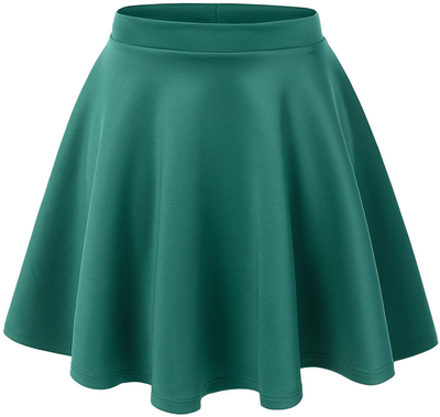 Made By Johnny Women's Basic Versatile Stretchy Flared Casual Mini Skater Skirt XS-3XL Plus Size-Made in USA