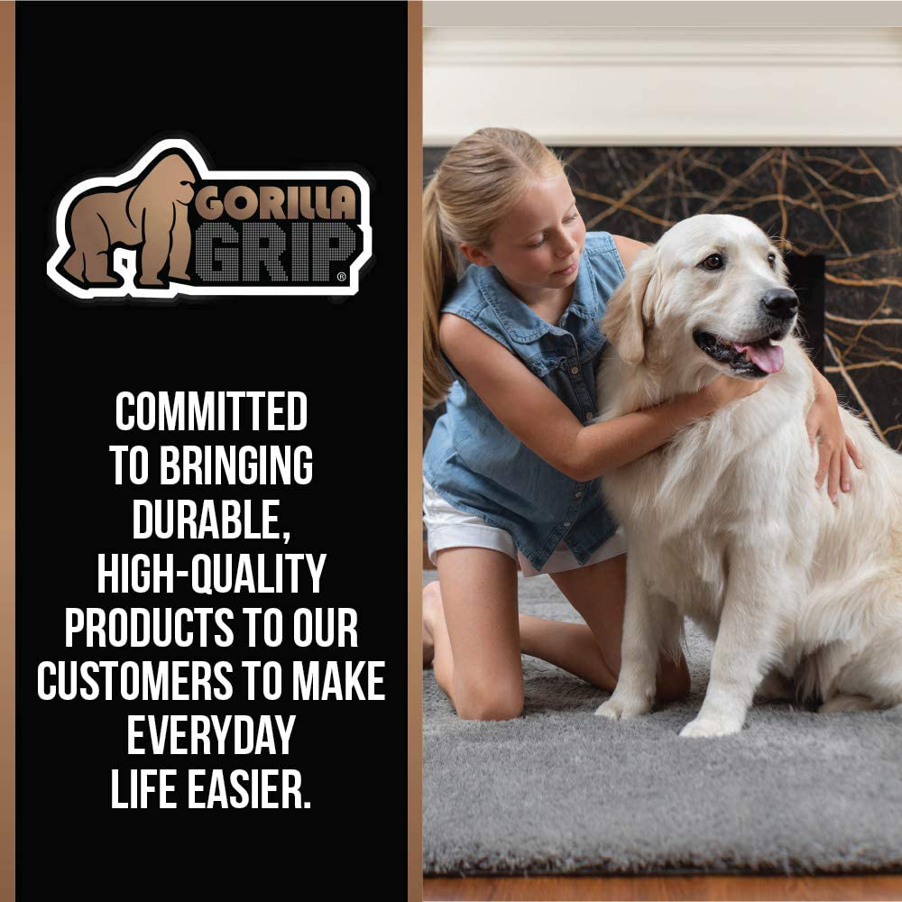 Gorilla Grip Original Ultra Soft Runner Area Rug, 2x8 FT, Many Colors, Luxury Shag Carpets, Fluffy Indoor Washable Rugs for Kids Bedrooms, Plush Home Decor for Living Room Floor, Bedroom, Light Gray