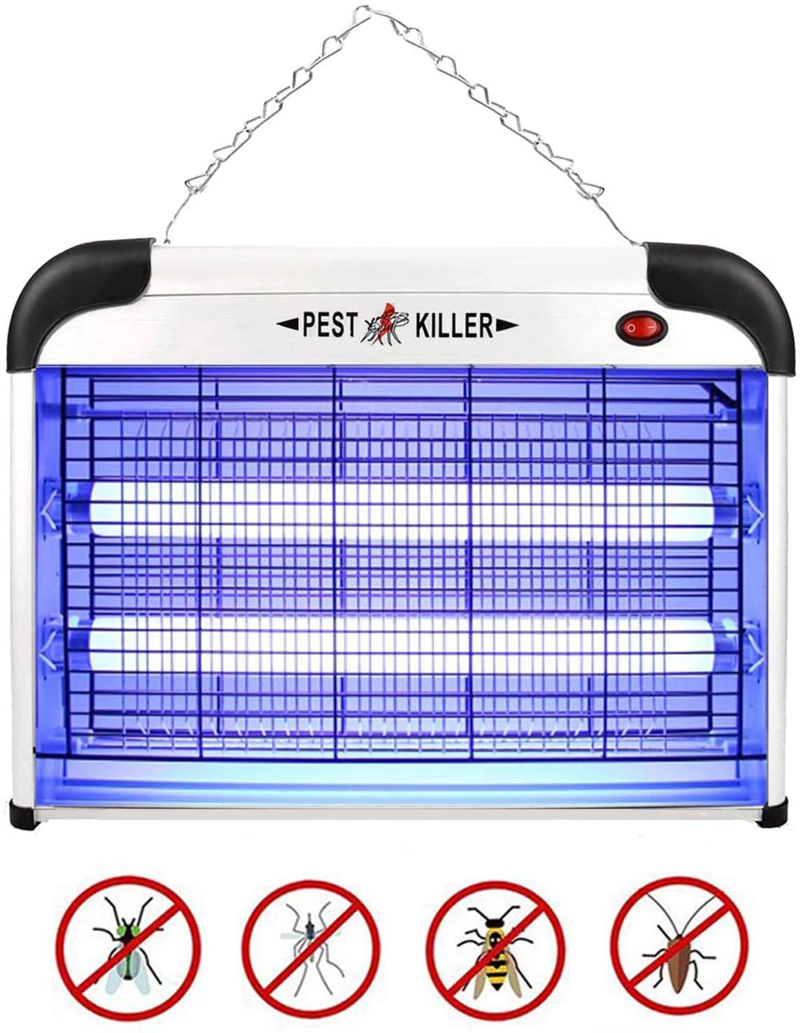 Qremove Electric Bug Zapper/Pest Repeller Control, Insect Killer, Strongest Indoor 2800 V 20 W UV Lamp Mosquito Flies Killer Insect Fly Trap Eliminator Catcher for Indoor Residential (2021 Upgraded)