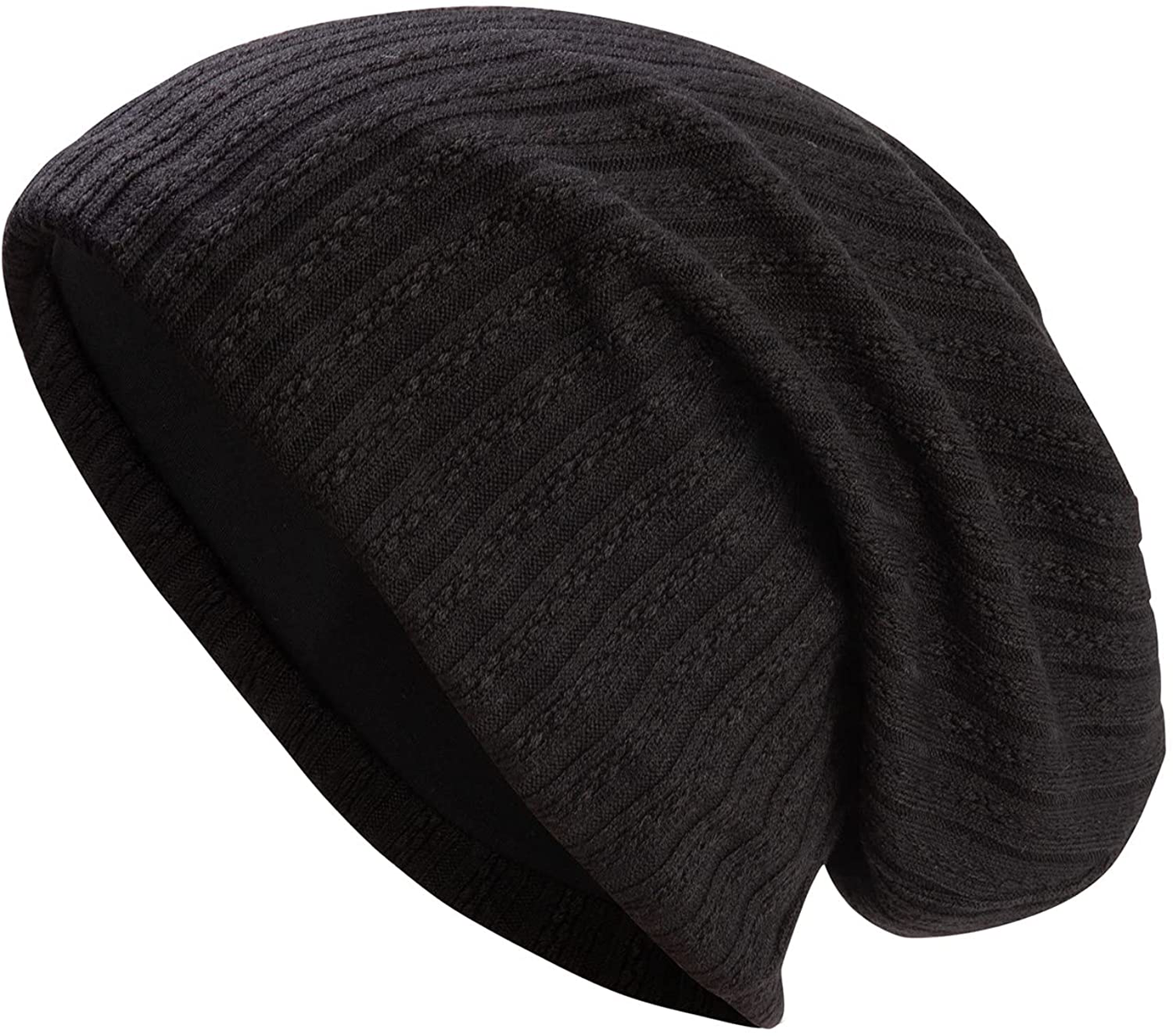 Feima Slouchy Beanie for Men/Women 1 & 2 Packs Oversize Baggy Breathability & Elasticity Skull Cap Knit Running Hat