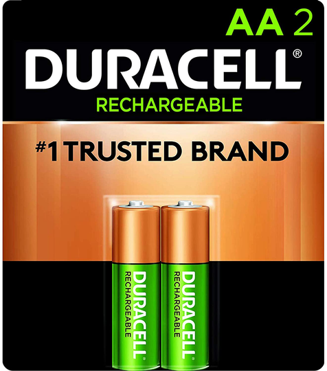 Duracell - Rechargeable AA Batteries - long lasting, all-purpose Double A battery for household and business - 2 count