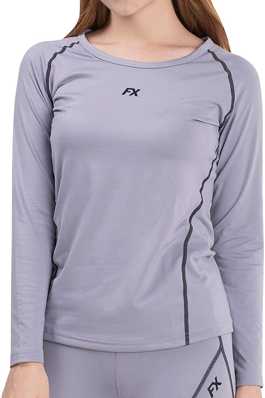 FITEXTREME MAXHEAT Womens Thermal Underwear Tops Long Johns Shirt with Fleece Lined