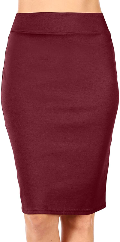 Reg and Plus Size Pencil Skirts for Women Below The Knee. Work,Weekends,Date Nights,Sexy Office Business Bodycon Skirts