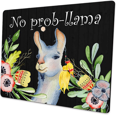Black Cat Floral Watercolor Mouse Pad Cute Cat Lover Gift Desk Accessories Decor for Women Computer Mousepad School Supplies