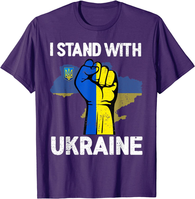 Support Ukraine I Stand With Ukraine Shirt Ukrainian Flag T-Shirt