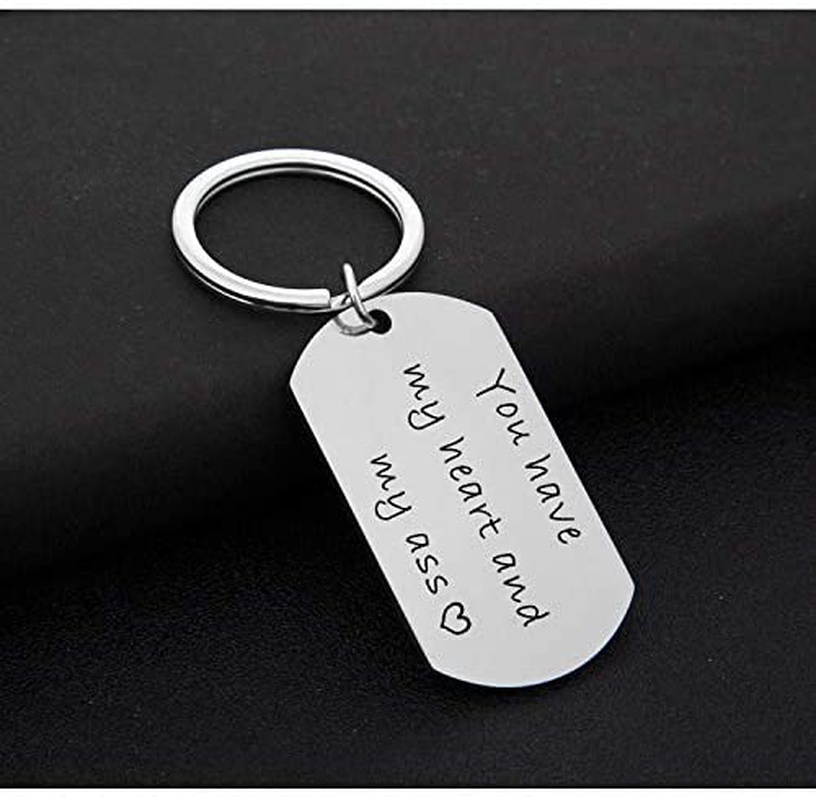 You Have My Heart and My Ass Keychain Boyfriend Girlfriend Gifts Keyring Wife Husband Gifts