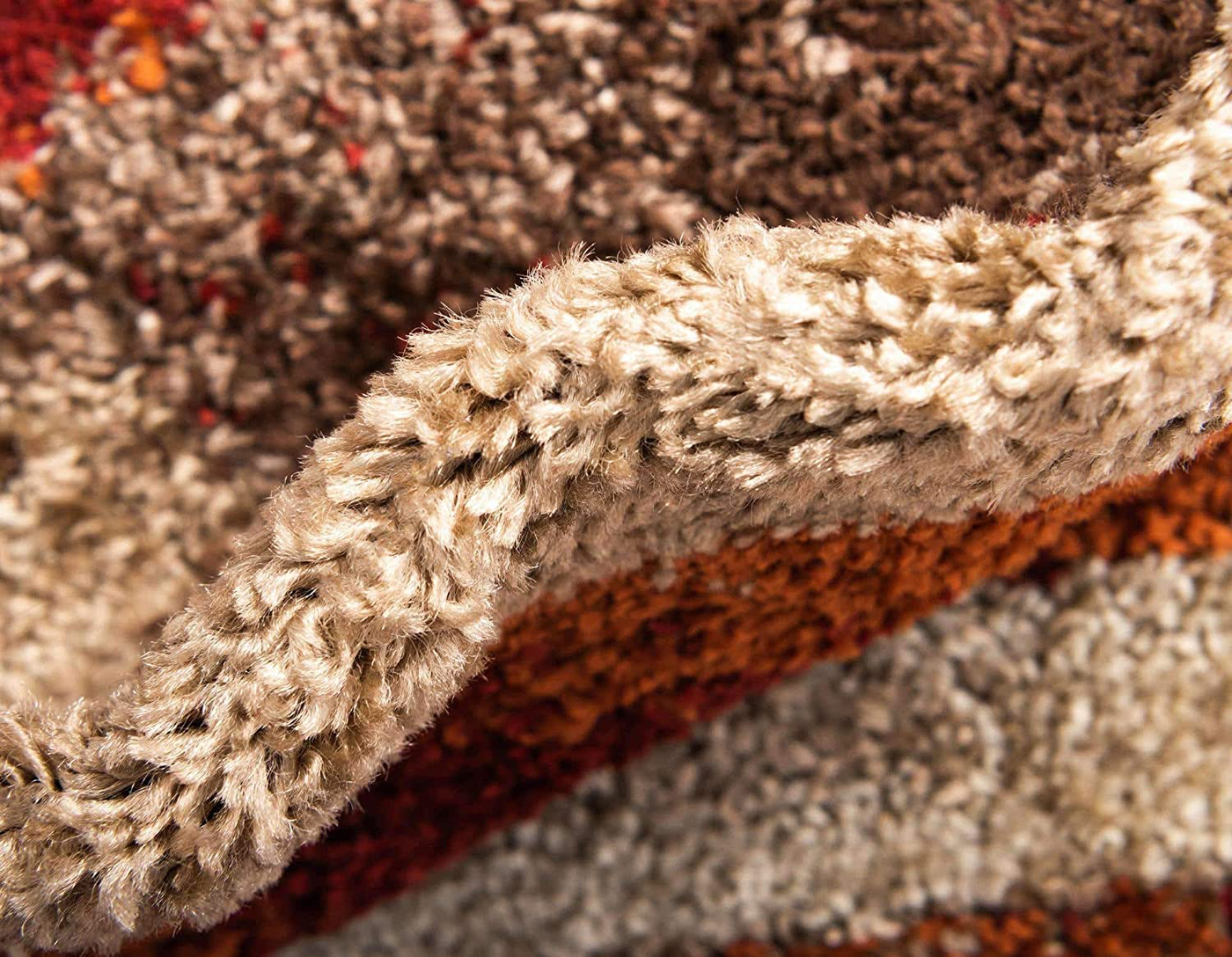 Unique Loom Autumn Collection Gradient Casual Warm Toned Runner Rug, 2 Feet 6 Inch x 10 Feet, Beige/Dark Brown