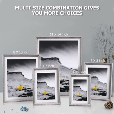 Picture Frames Set Wall Decor - 12 Pcs Photo Frames Collage for Wall or Tabletop Including 4x6 5x7 6x8 8x10 11x14 inch