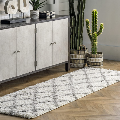 nuLOOM Tess Cozy Soft & Plush Modern Runner Rug, 2' 6" x 10', White