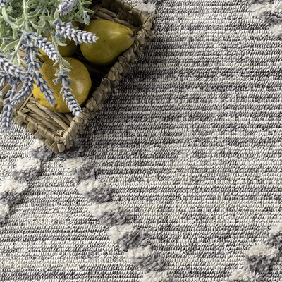 nuLOOM Lorden Textured Cable Trellis Tassel Area Rug, 3' x 5', Beige