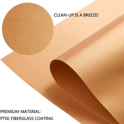 Set of 5 Copper Reusable & Heavy Duty Grill Mats for Outdoor Grill -15.75 x 13" with Free Brushes