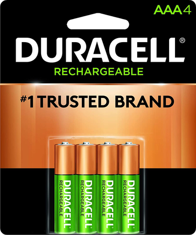 Duracell - Rechargeable AA Batteries - long lasting, all-purpose Double A battery for household and business - 4 count