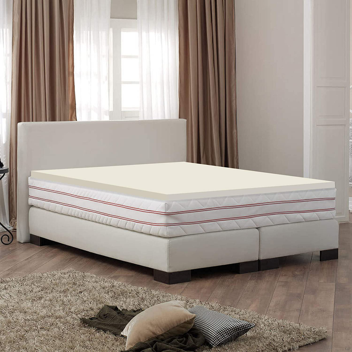 Zutan, 1-inch Foam Topper, Adds Comfort to Mattress, Twin