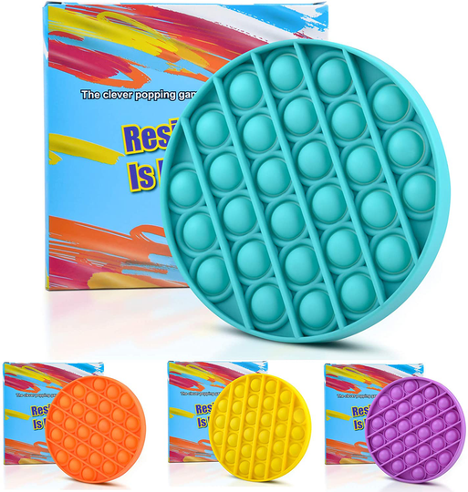 Silicone Push Pop It Fidget Toy - Sensory, Anxiety Relief Toys