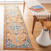 Safavieh Madison Collection MAD473P Boho Chic Medallion Distressed Non-Shedding Stain Resistant Living Room Bedroom Area Rug, 2' x 8', Orange / Teal