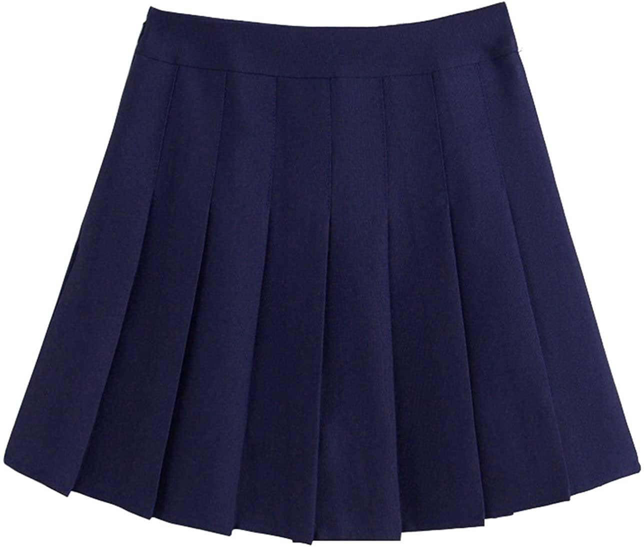 chouyatou Women's Simple High Waist All Around Pleated A-Line Skirt