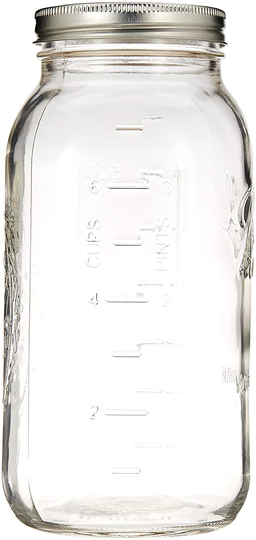 Ball Wide Mouth Half Gallon 64 Oz Jars with Lids and Bands, Set of 6