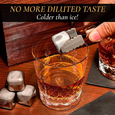 Anniversary Gi fts for Him I Anniversary for Husband - Whiskey Glass Set - 'To My Husband' I Wedding Anniversary Gift from Wife I Flamed Wood Case, 2 Hand-Cut Crystal Glasses, & Cooling Stones