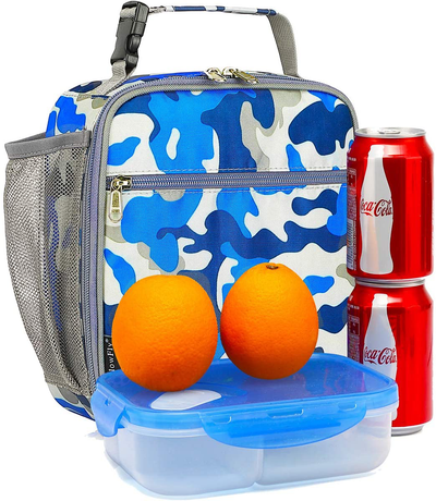 FlowFly Kids Lunch box Insulated Soft Bag Mini Cooler Back to School Thermal Meal Tote Kit for Girls, Boys, Unicorn