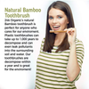 Natural Bamboo Wood Toothbrush Soft White Bristles by 24k Organic--Biodegradable, BPA Free, Eco-Friendly, Vegan Friendly, Environmentally Clean–Go Green Dental Care for Entire Family (Single Pack)