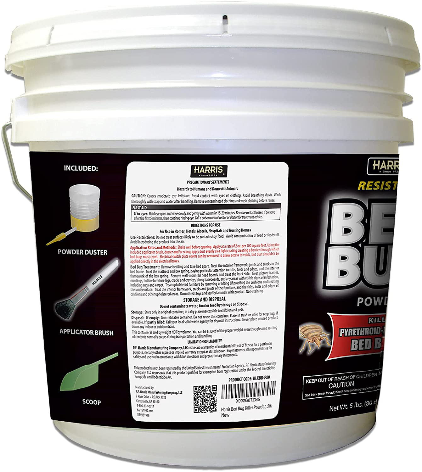 HARRIS Bed Bug Killer Powder, 5lb