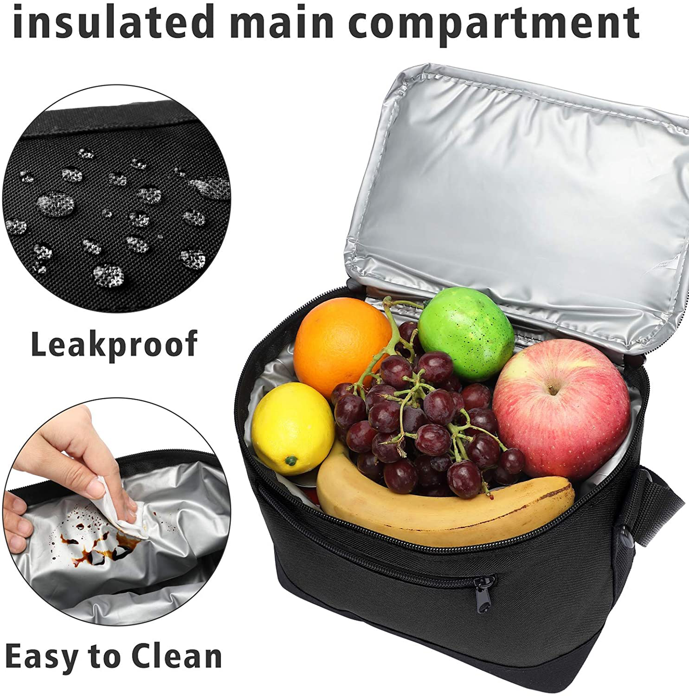 Insulated lunch Bag, AirBuyW 6 Cans Small Leak proof Insulated Cooler Box Tote Container Lunch Bag Pack With Adjustable Strap For Women Men