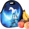 iColor Unicorn Universal Neoprene Sleeve Lunch bag Insulated warm/cold lunchbox Cooler Pouch Shopper Tote baby Portable Waterproof Cover Kids Handbag Food Carrying Case Protector Handle School Work