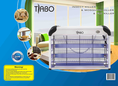 Tiabo Bug Zapper Indoor Insect Killer - Electronic Mosquito, Fly, Bug or Any Pest Killer Electric Zapper Lamp 20W Light Bulbs for Indoor/ Outdoor Use