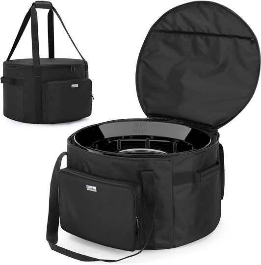 SAMDEW 19-Inch Outdoor Fire Pit Bag Compatible with Outland Firebowl Model 893 870 823, Firebowl Travel Carrying Case for 19-Inch Diameter Propane Gas Fire Pit, Black, Bag Only