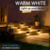 4 Pack Outdoor Waterproof Solar Deck Lights 