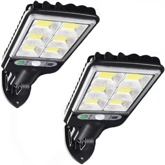 2 Pack Solar Outdoor LED Motion Sensor Flood Lights, Waterproof
