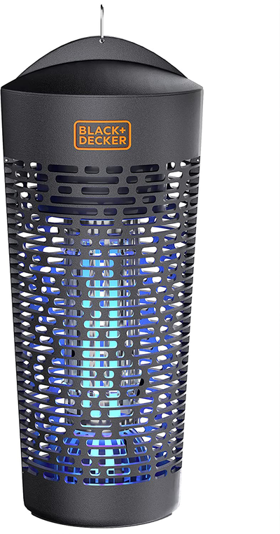 BLACK+DECKER Outdoor Electric UV & Killer for Flies, Mosquitoes, Gnats & Other Small to Large Flying Pests Half Acre Coverage for Home, Deck, Garden, Patio, Camping & More