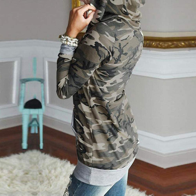 Barlver Women's Casual Hoodies Long Sleeve Sweatshirts Cowl Neck Drawstring Hooded Pullover Top with Pockets