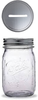 1 Mason Jar with 1 Piece Slotted Lid Regular Mouth Pint 16 Oz Piggy Bank for All Ages (Clear)