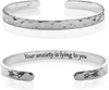 Carviell Bracelets for Women, Personalized Gifts for Her, Mom, Best Friend, Inspirational Friendship Cuff for Teen Girls, Engraved, Birthday Gift Jewelry