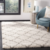 SAFAVIEH Hudson Shag Collection SGH282B Moroccan Trellis Non-Shedding Living Room Bedroom Dining Room Entryway Plush 2-inch Thick Runner, 2'3" x 10' , Grey / Ivory