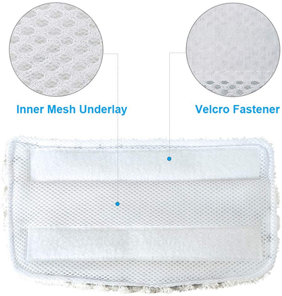 Fushing 5Pcs Steam Mop Pads, Washable Microfiber Cleaning Steamer Replacement Pads for Shark Steam Pocket Mop Hard Floor Cleaner S1000 S1000A S1000C S1000WM S10001C