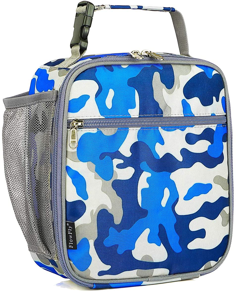 FlowFly Kids Lunch box Insulated Soft Bag Mini Cooler Back to School Thermal Meal Tote Kit for Girls, Boys, Unicorn