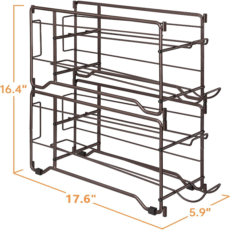 2-Pack Soda Can Beverage Dispenser Rack, Stackable Holds 12 cans each