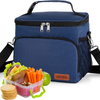 NIUTA Insulated Lunch Bag for Men/Womens, Lunch Box, Upgraded version Double Deck Reusable Lunch Pail (blue)