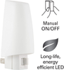 Lights by Night LED Plug-in Night Light, Manual On/Off, Energy Efficient, Soothing, Perfect for Living, Hallway, Kid’s Room, Nursery, Bedroom, Bathroom, Basement, 44941, 1 Pack, Classic Shade