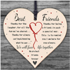 Gifts for Women Best Friend Birthday Gifts Funny Friendship Gifts Unique Inspirational Personalized Wooden Heart Small Under 10 Dollars Decorations Sign Present for Men Women Her Female BFF